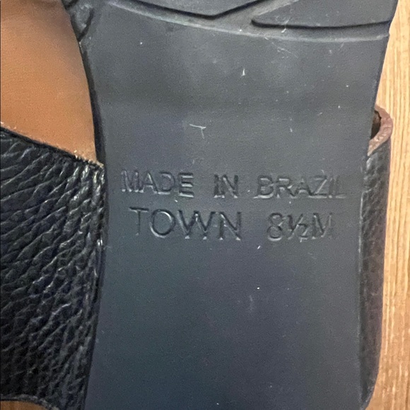 Brighton Town Black heeled sandals, 8.5 - Picture 5 of 6